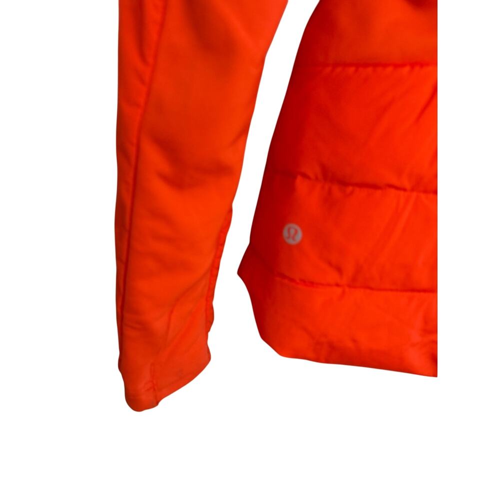Lululemon Down for It All Goose Puffer Jacket Size 4 Atomic Orange - Picture 8 of 10